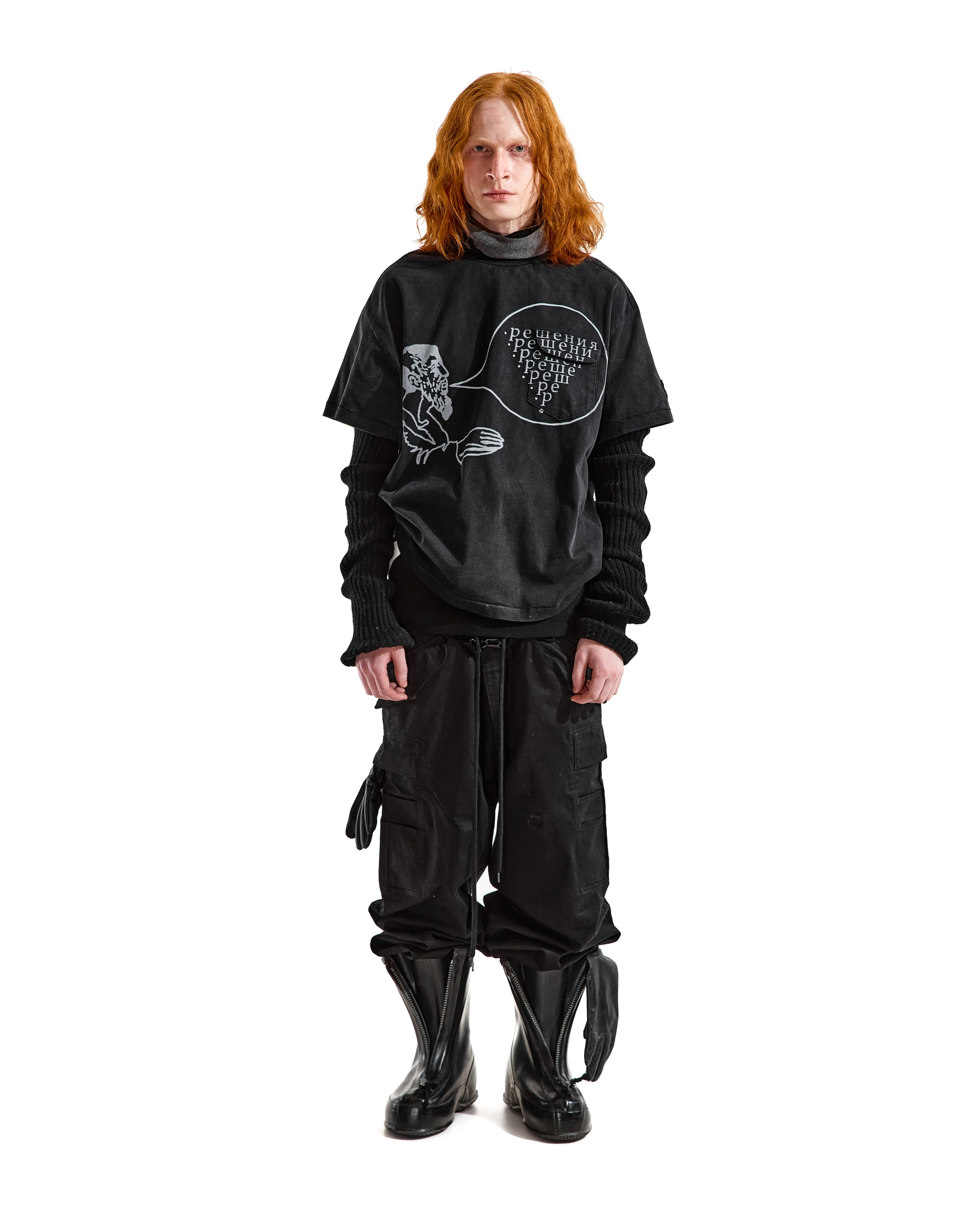 'SOLSOLSOL'  Coin pocket t-shirt