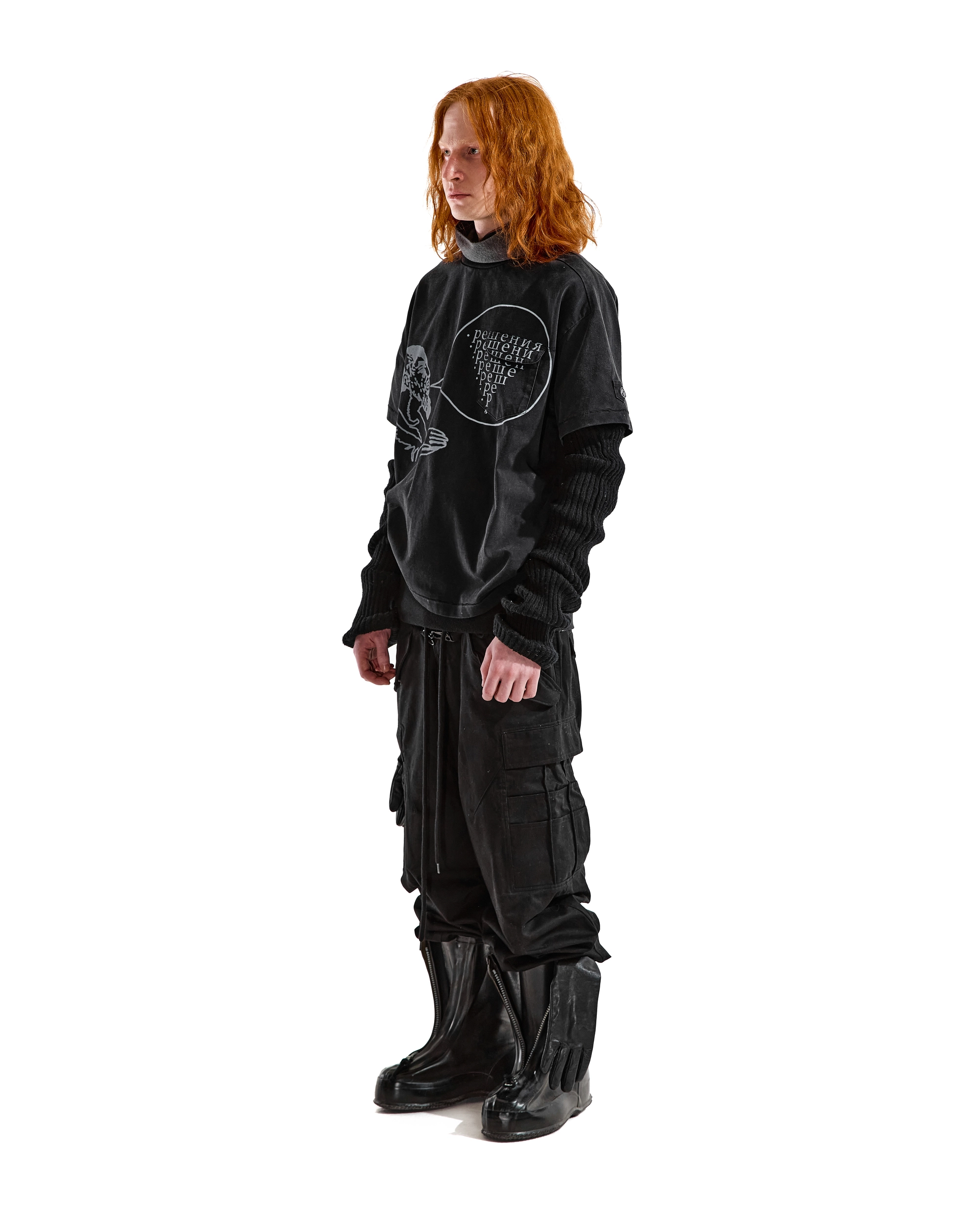 'SOLSOLSOL'  Coin pocket t-shirt