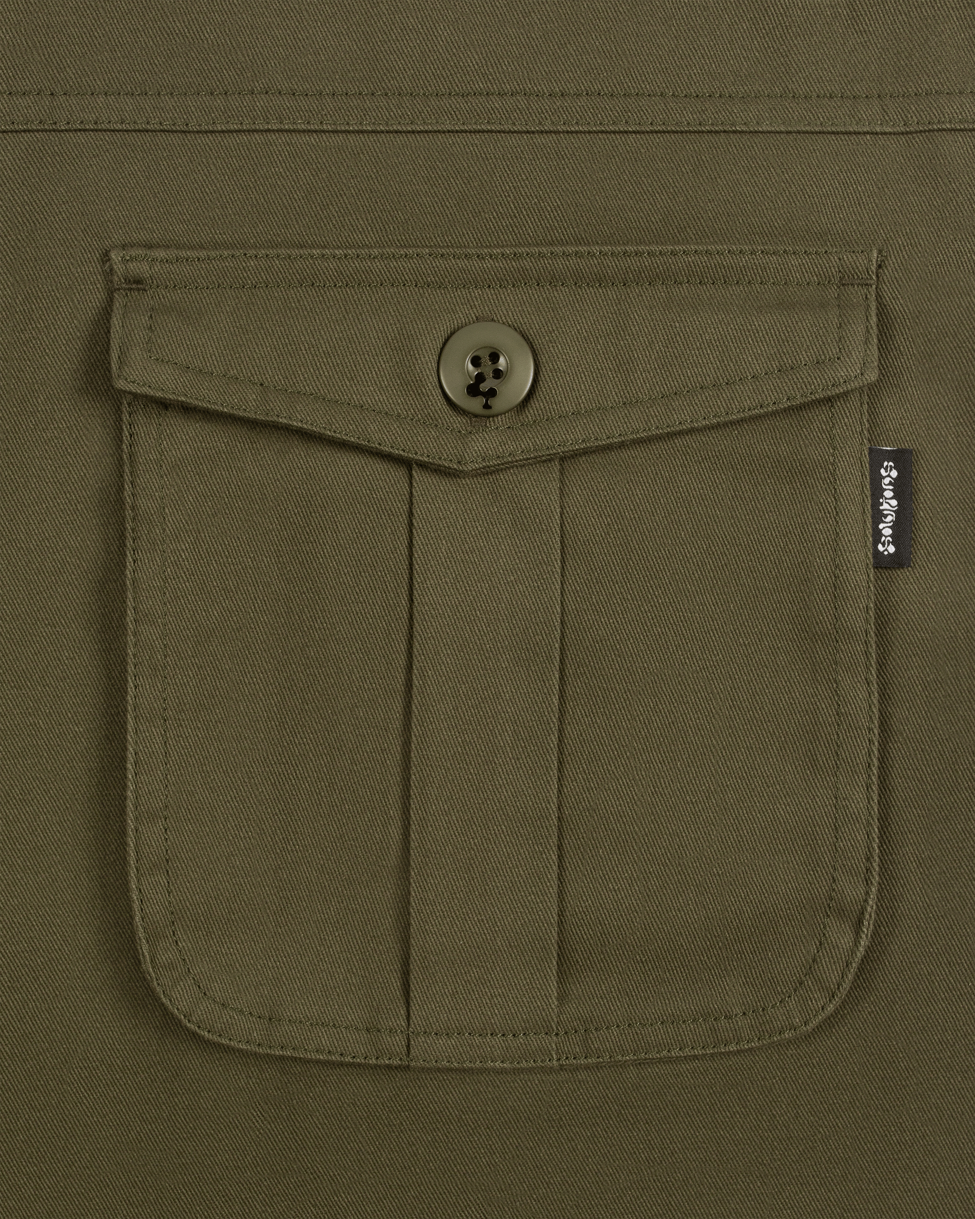 'I'm at work' cargo pants, army green 