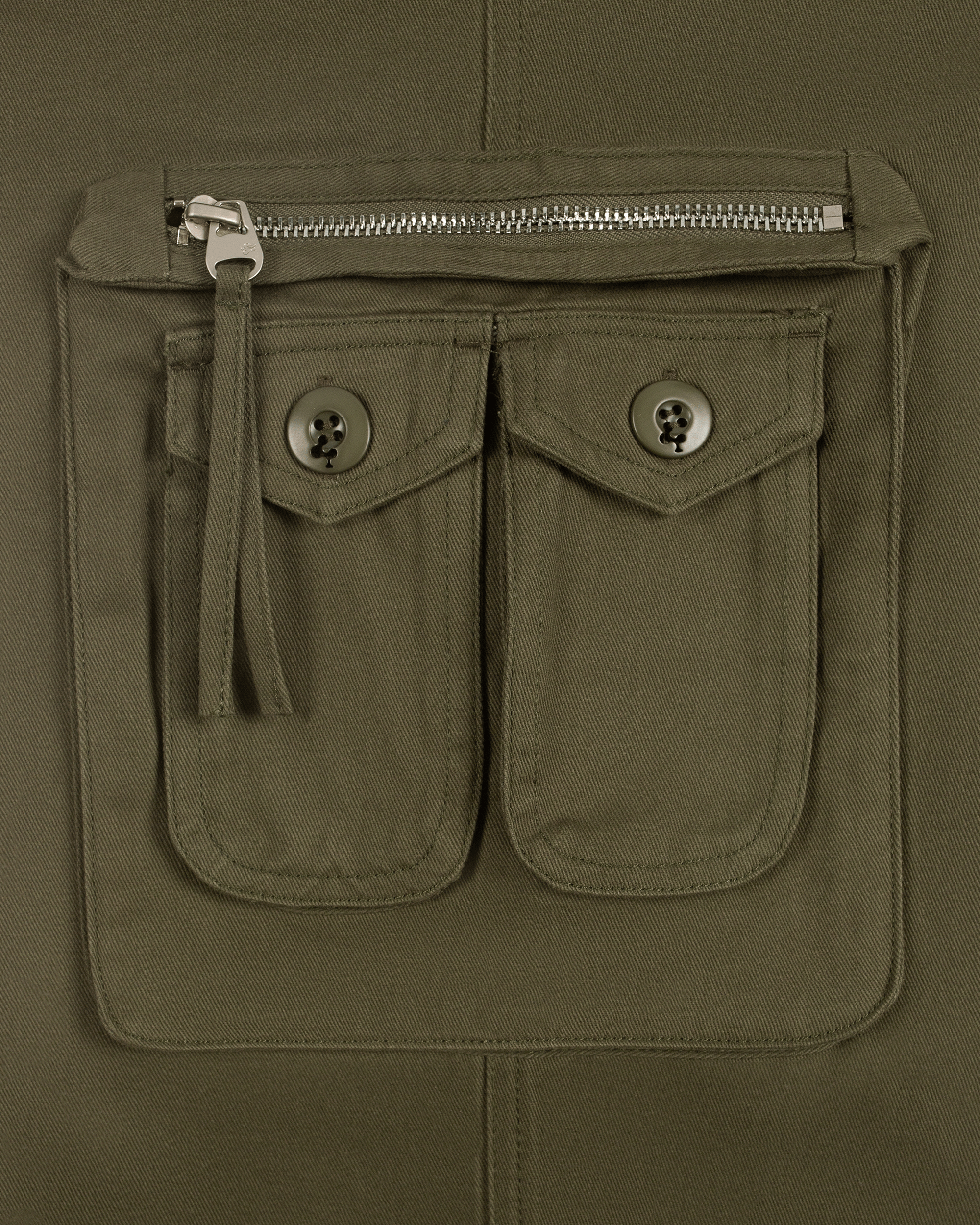 'I'm at work' cargo pants, army green 