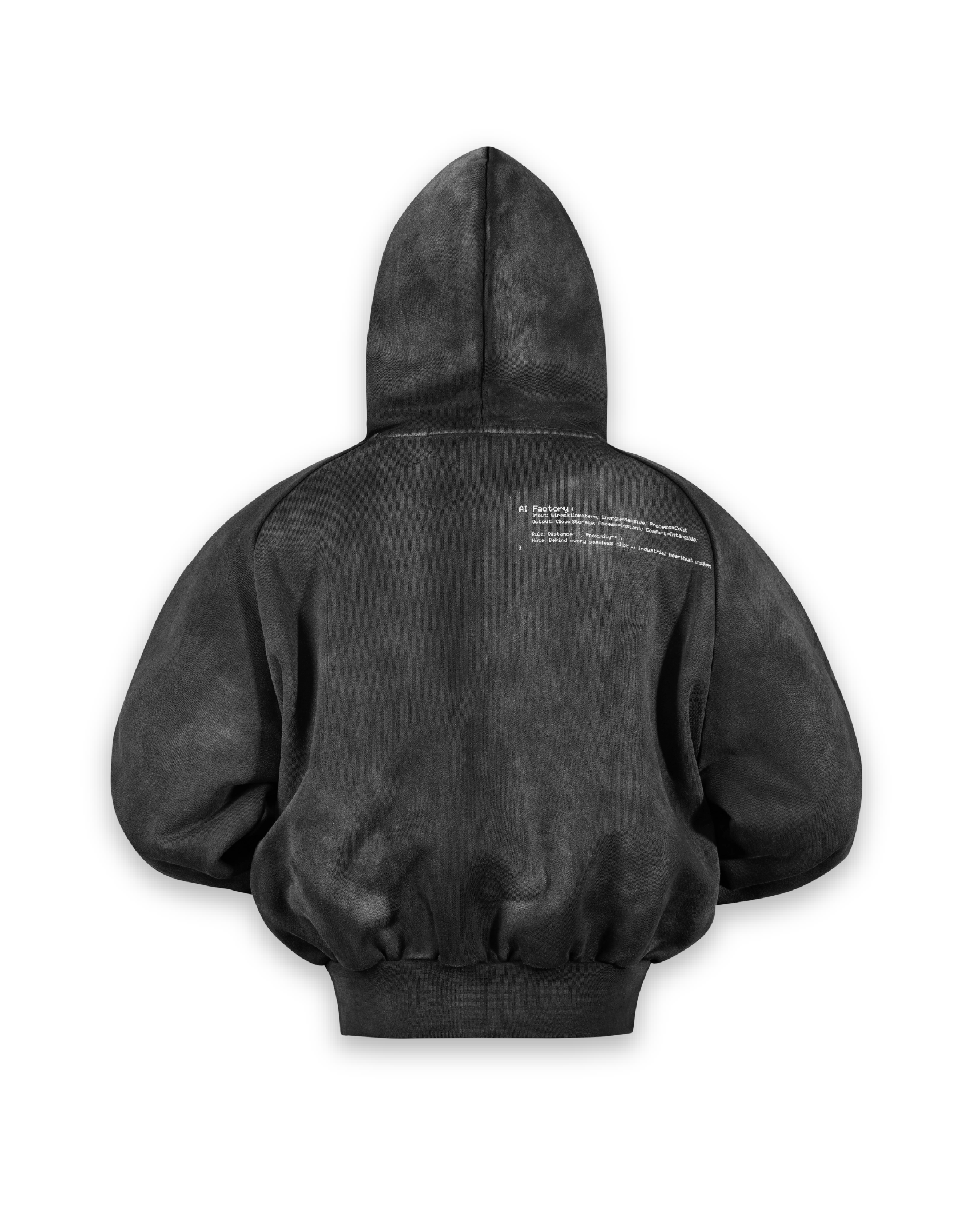 'VINTAGE TECH TEAM' hoodie, black