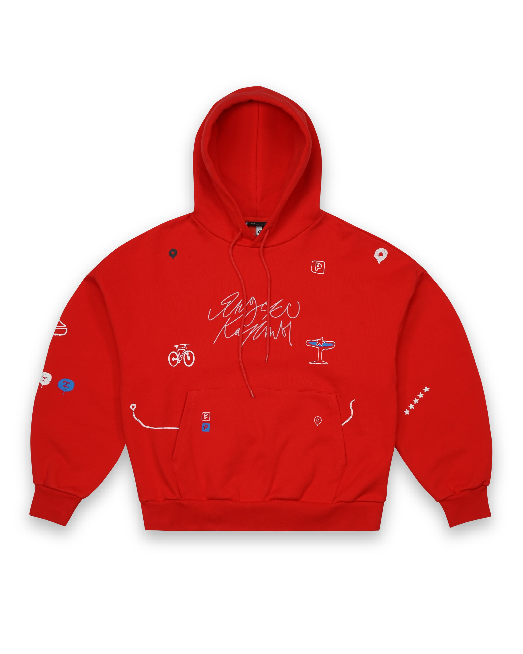'Yandex maps' hoodie, red