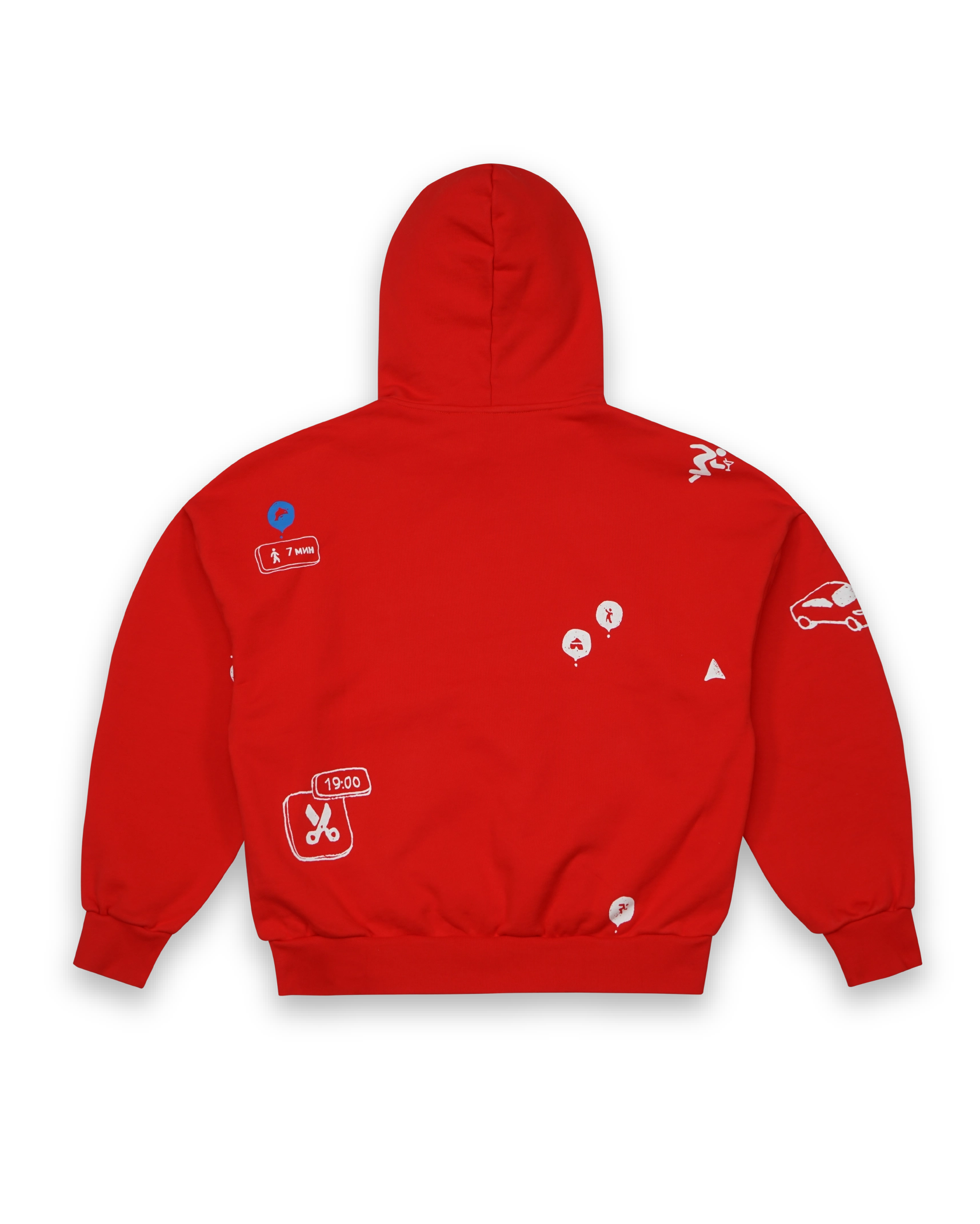 'Yandex maps' hoodie, red