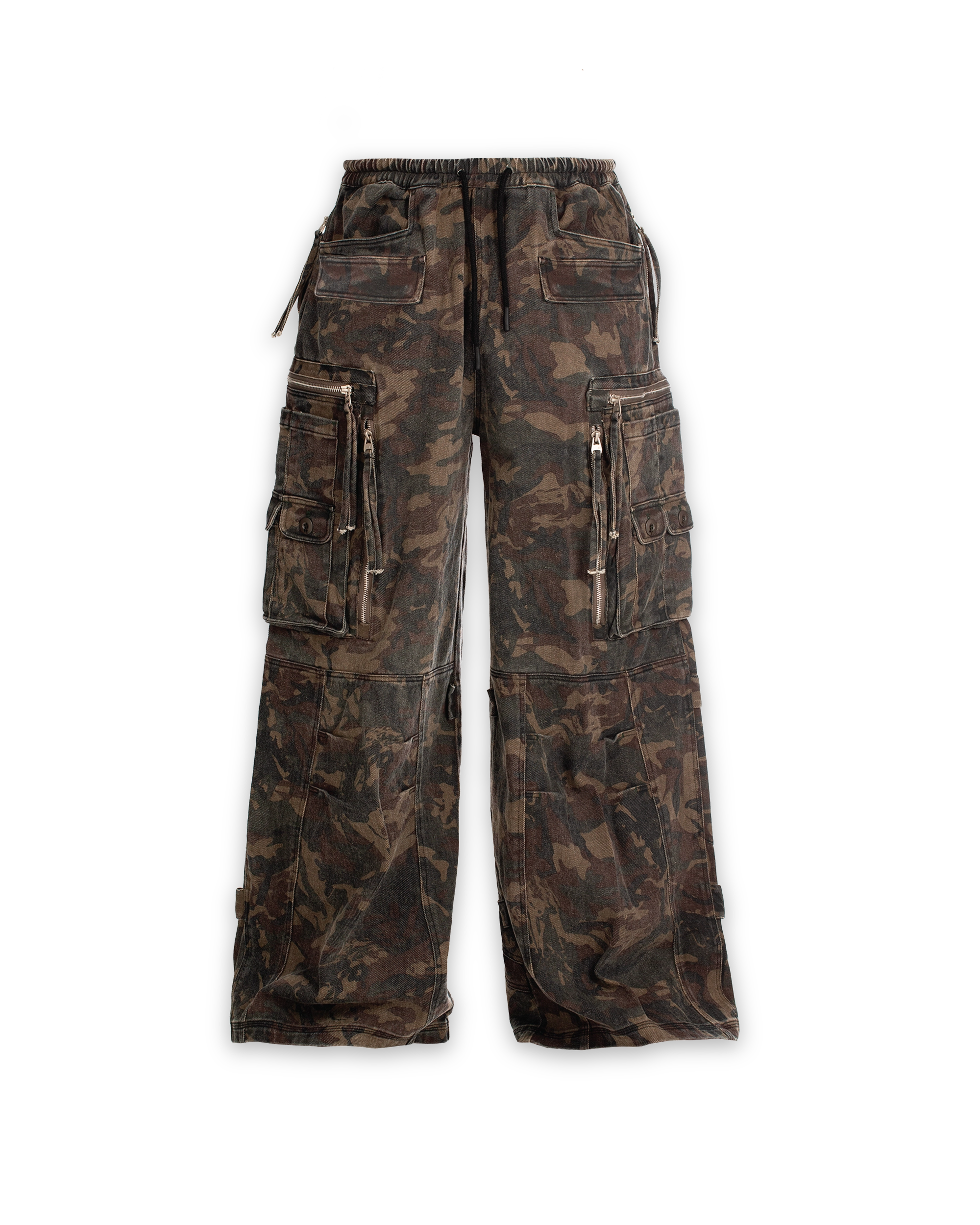 'MULTIP' cargo cumouflage pants, green