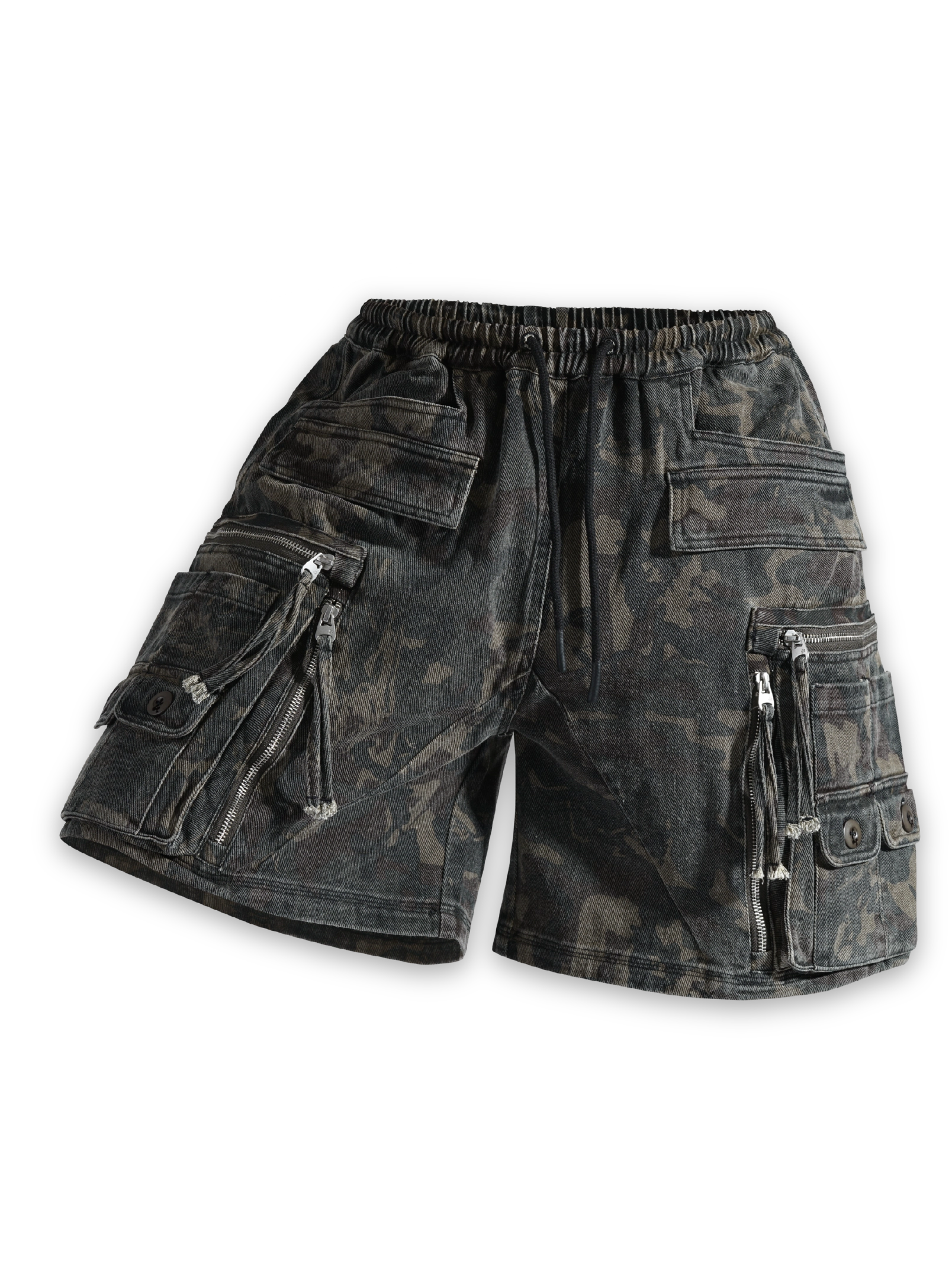 'MULTIP' cargo shorts, green