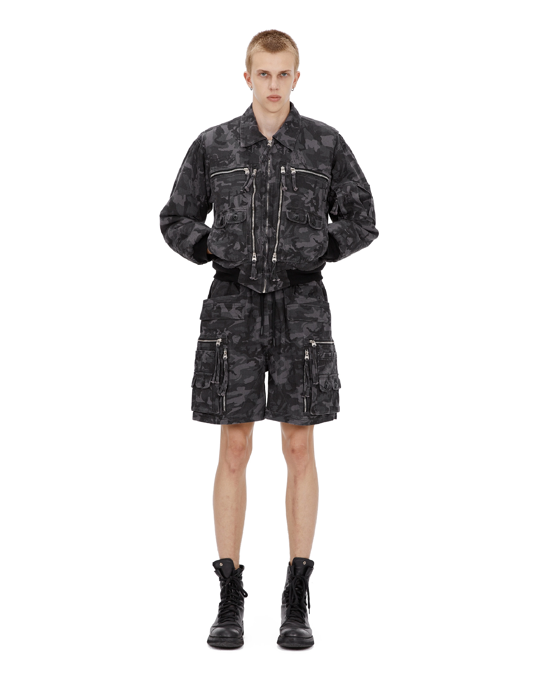 'MULTIP' cargo shorts, grey