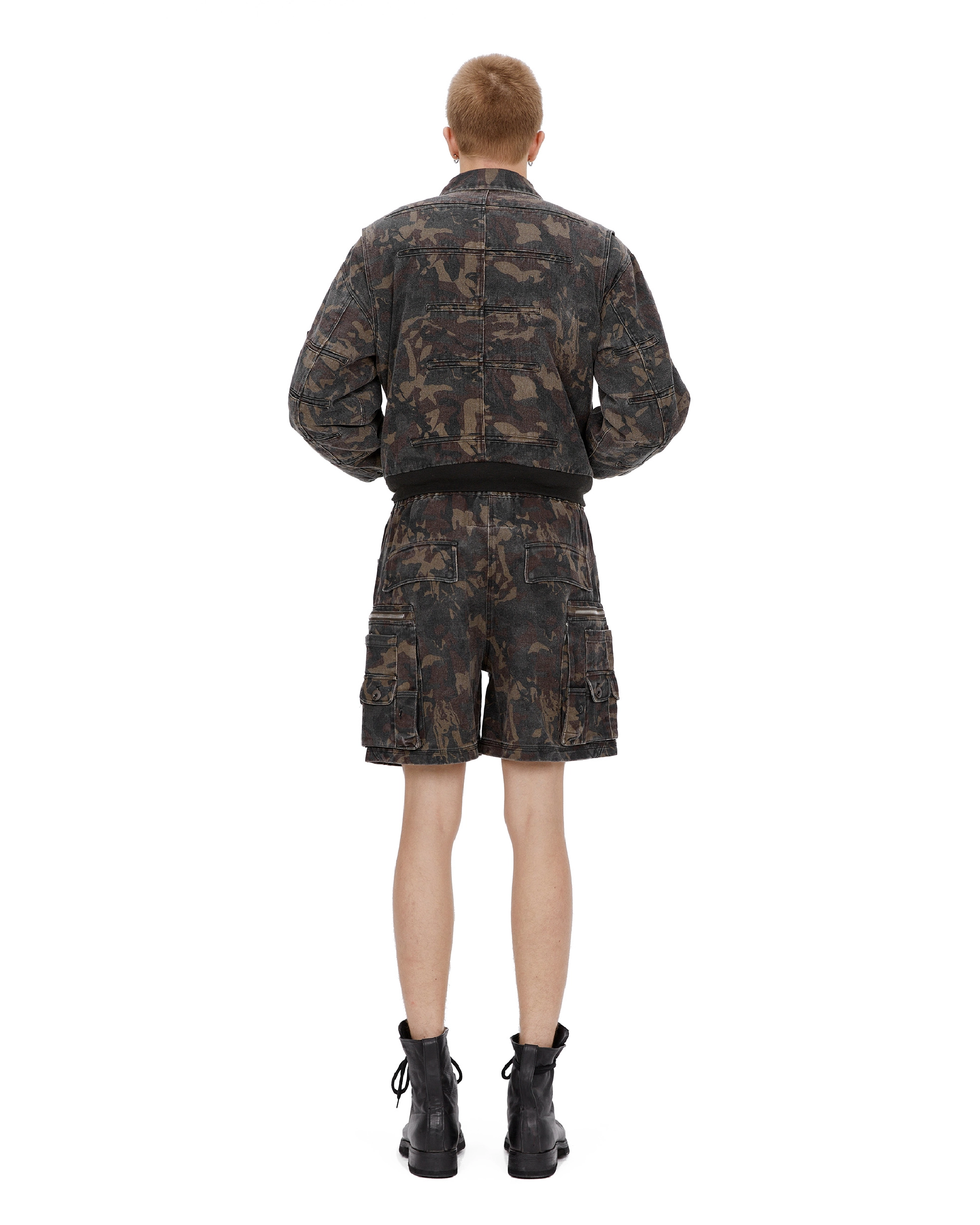'MULTIP' cargo shorts, green