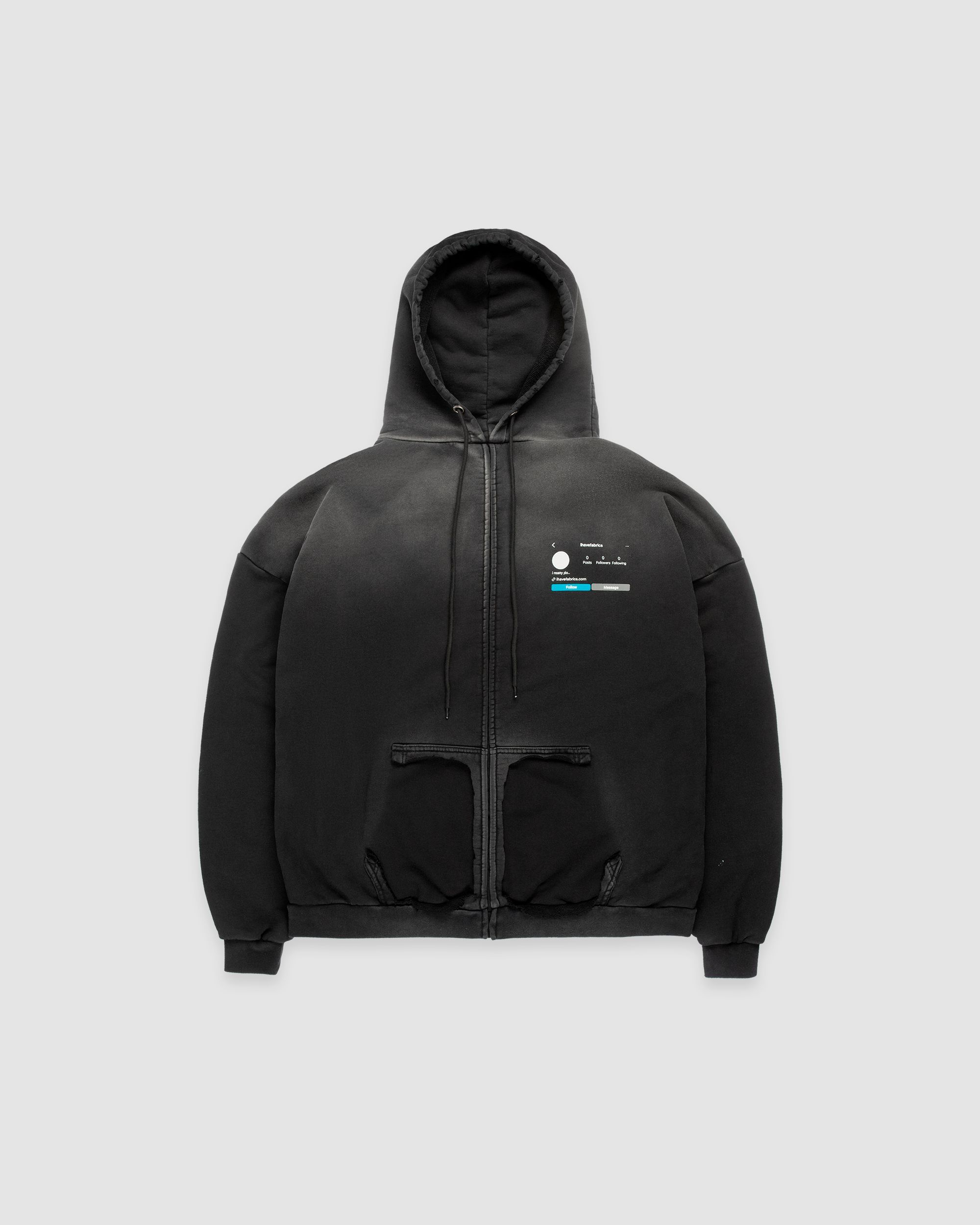 'anon' zip hoodie