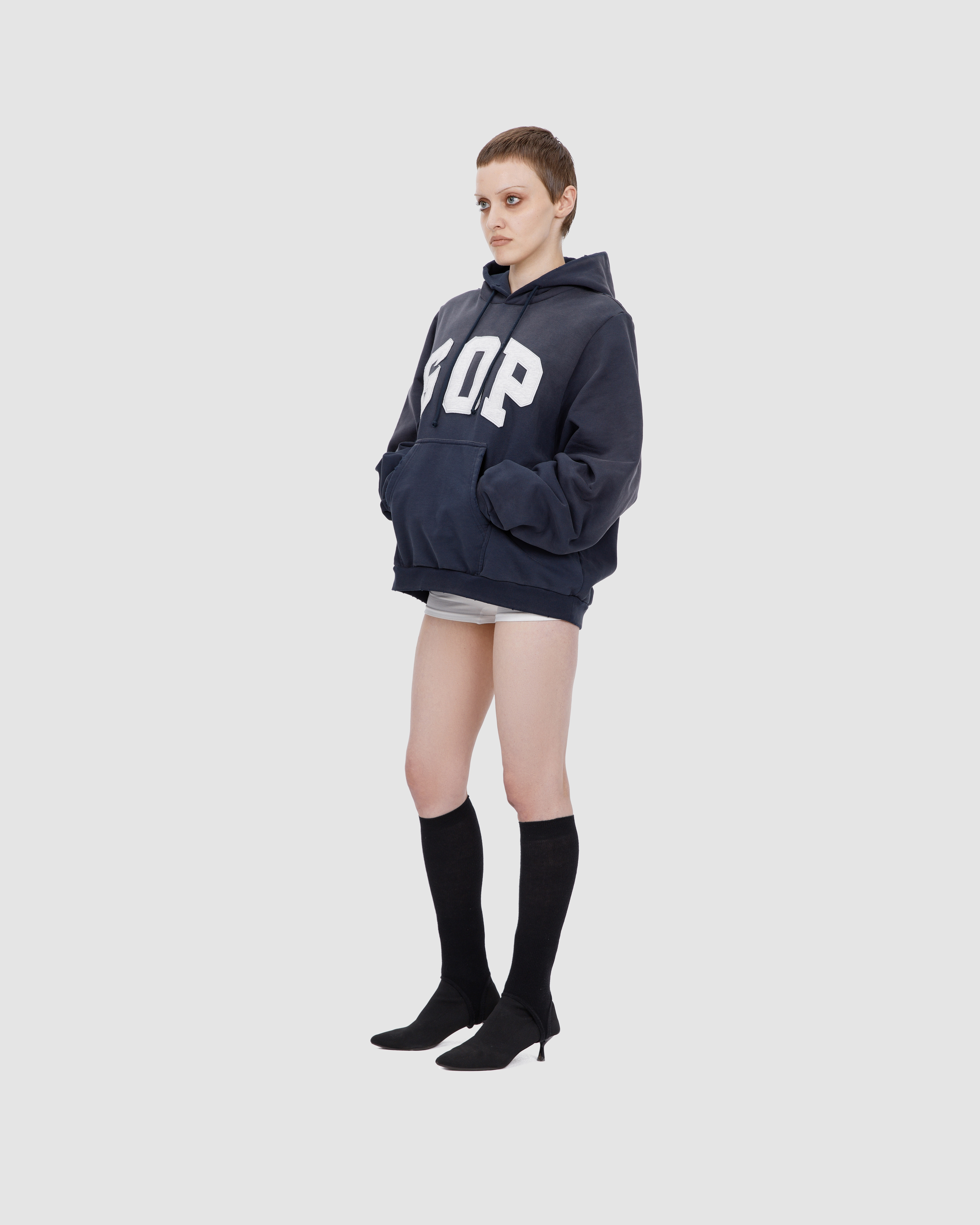 'GOP' hoodie, navy