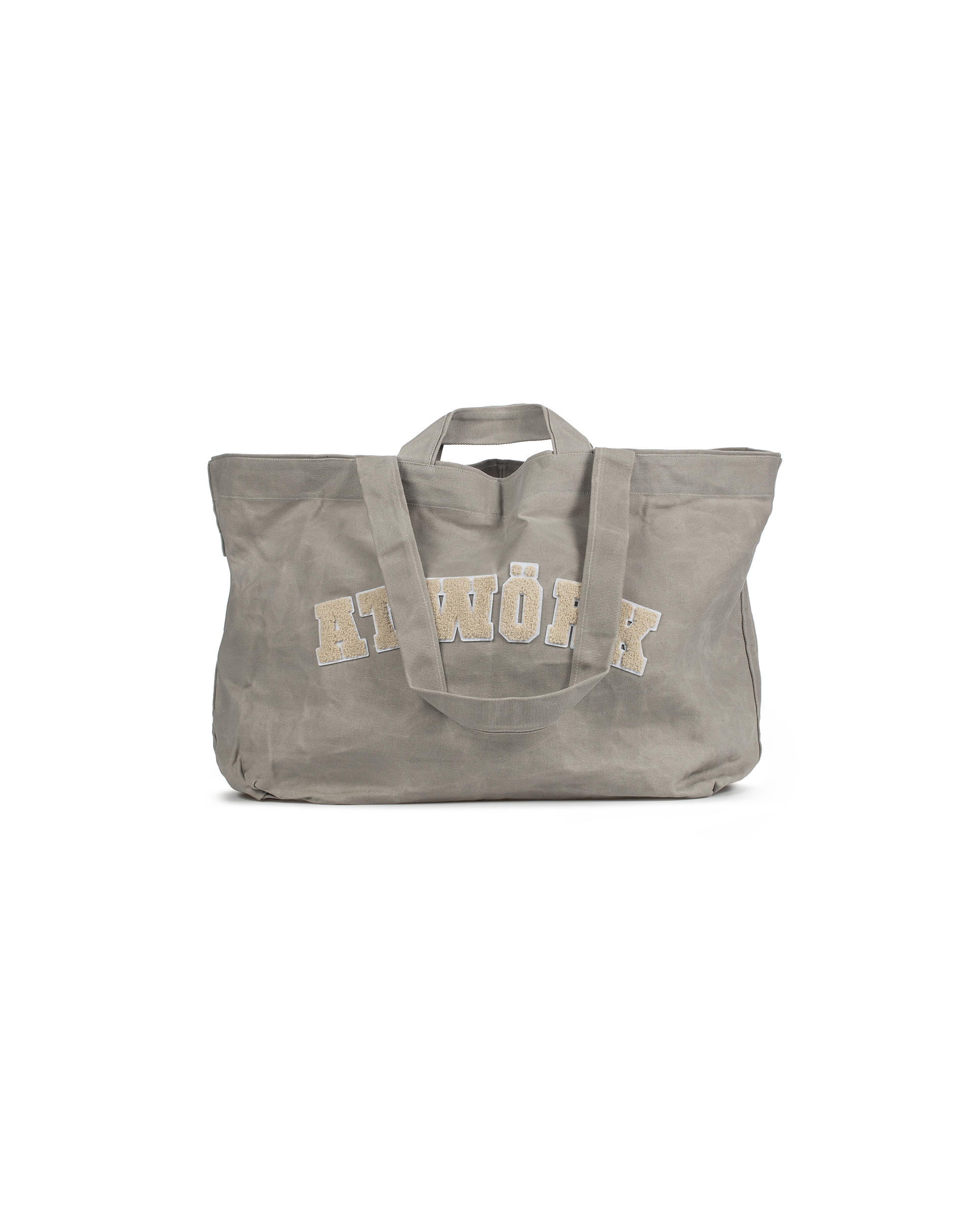 'at wörk' waxed canvas bag, concrete grey