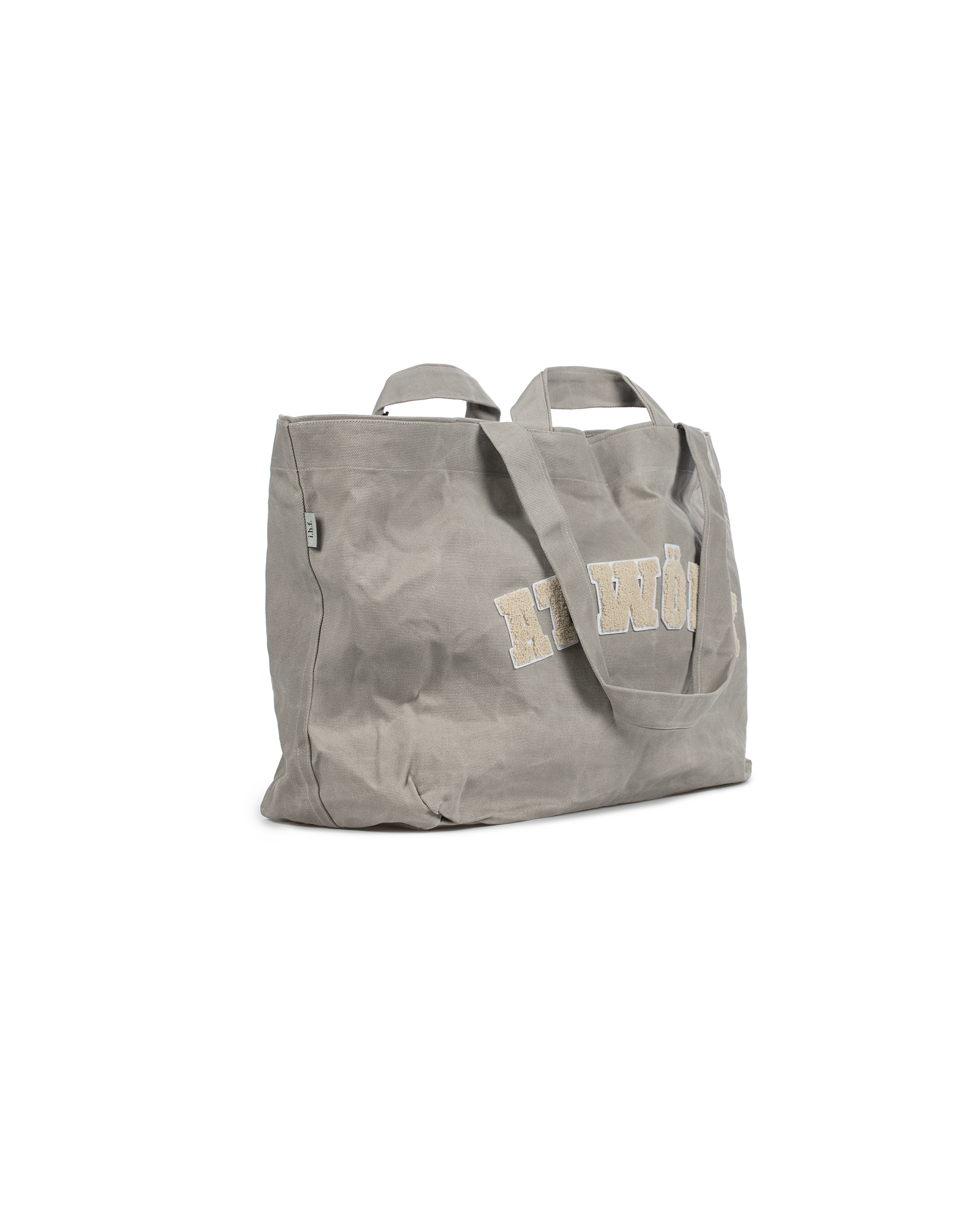 'at wörk' waxed canvas bag, concrete grey