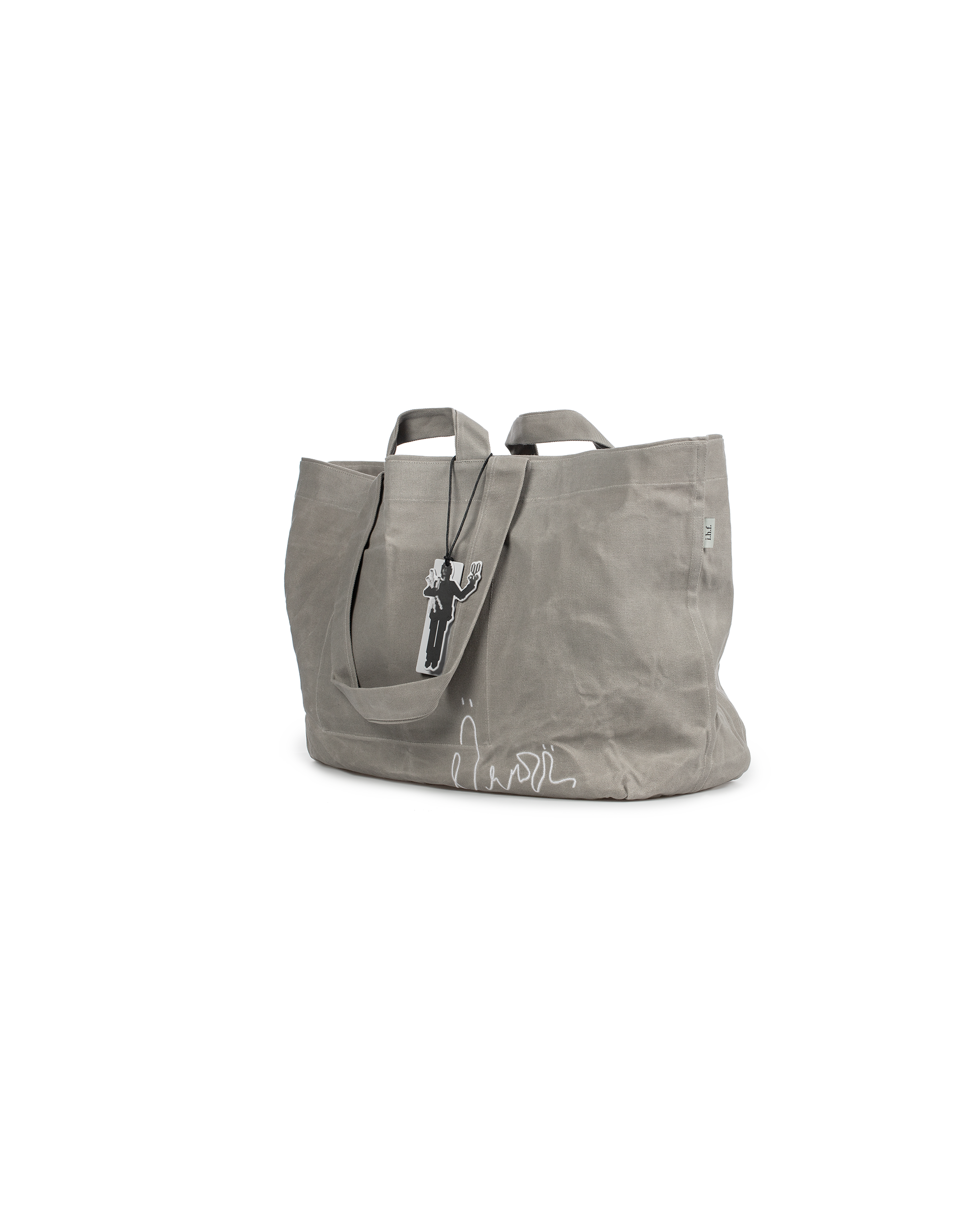 'at wörk' waxed canvas bag, concrete grey