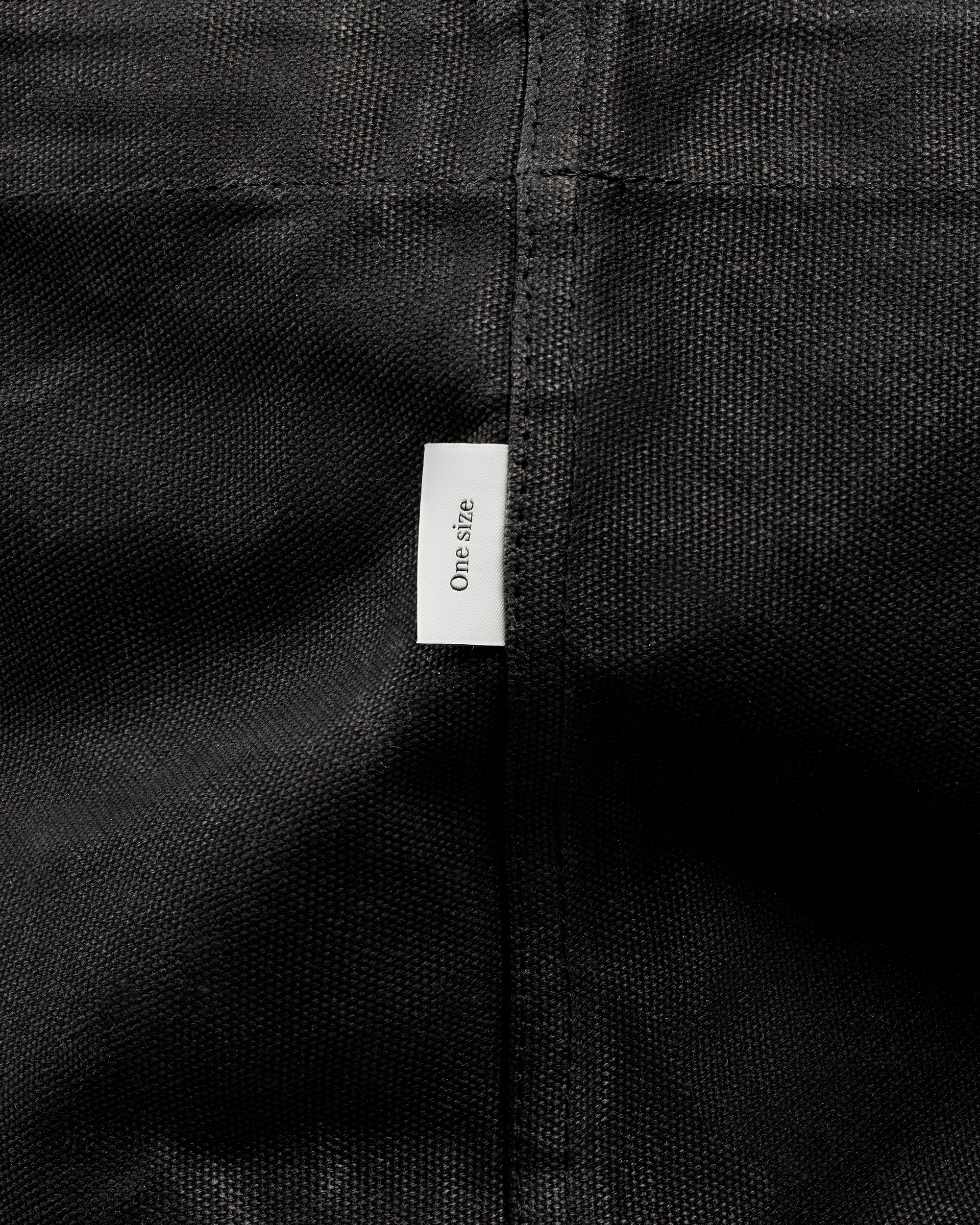 'care' waxed canvas bag, black