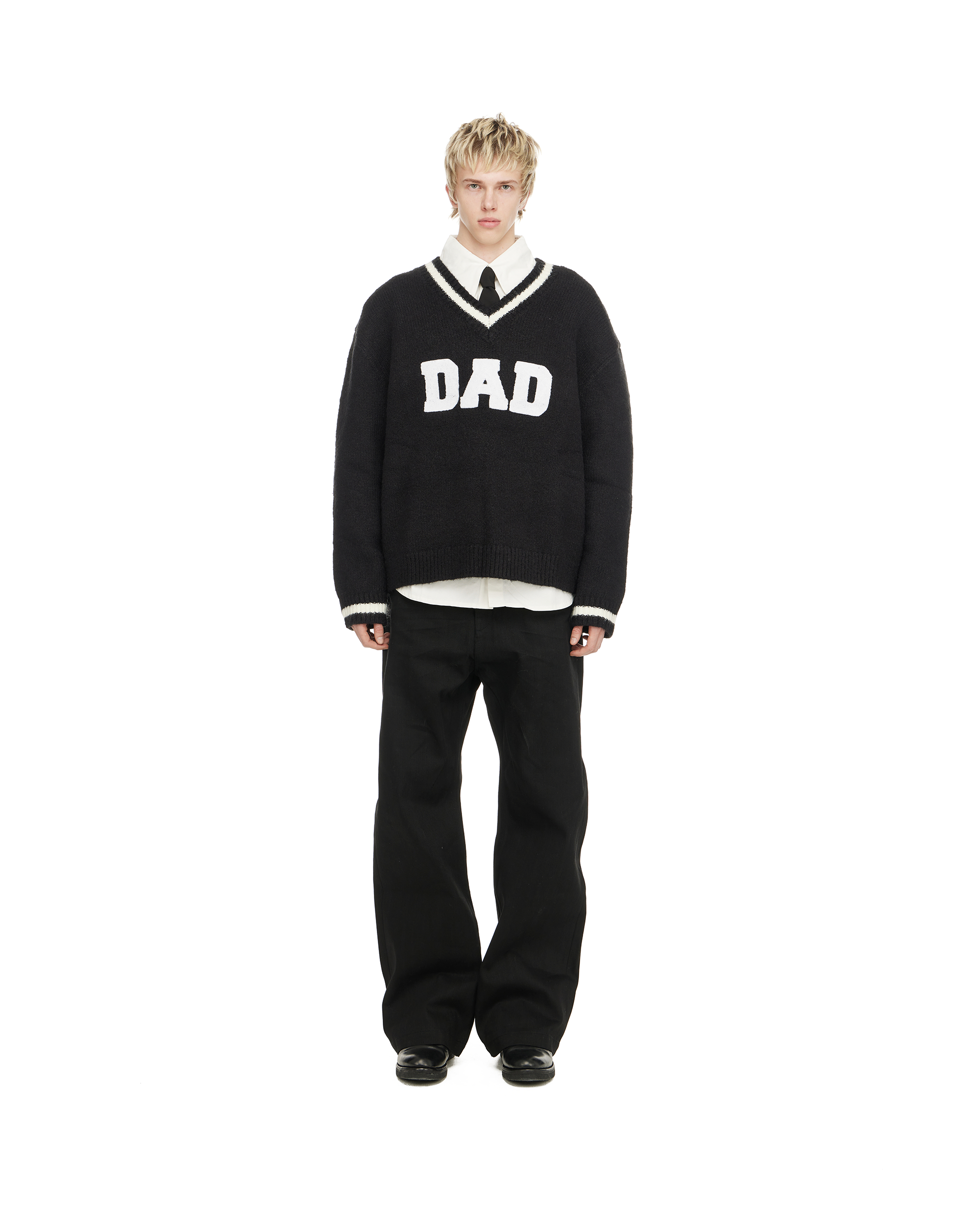 'dad' v-neck sweater