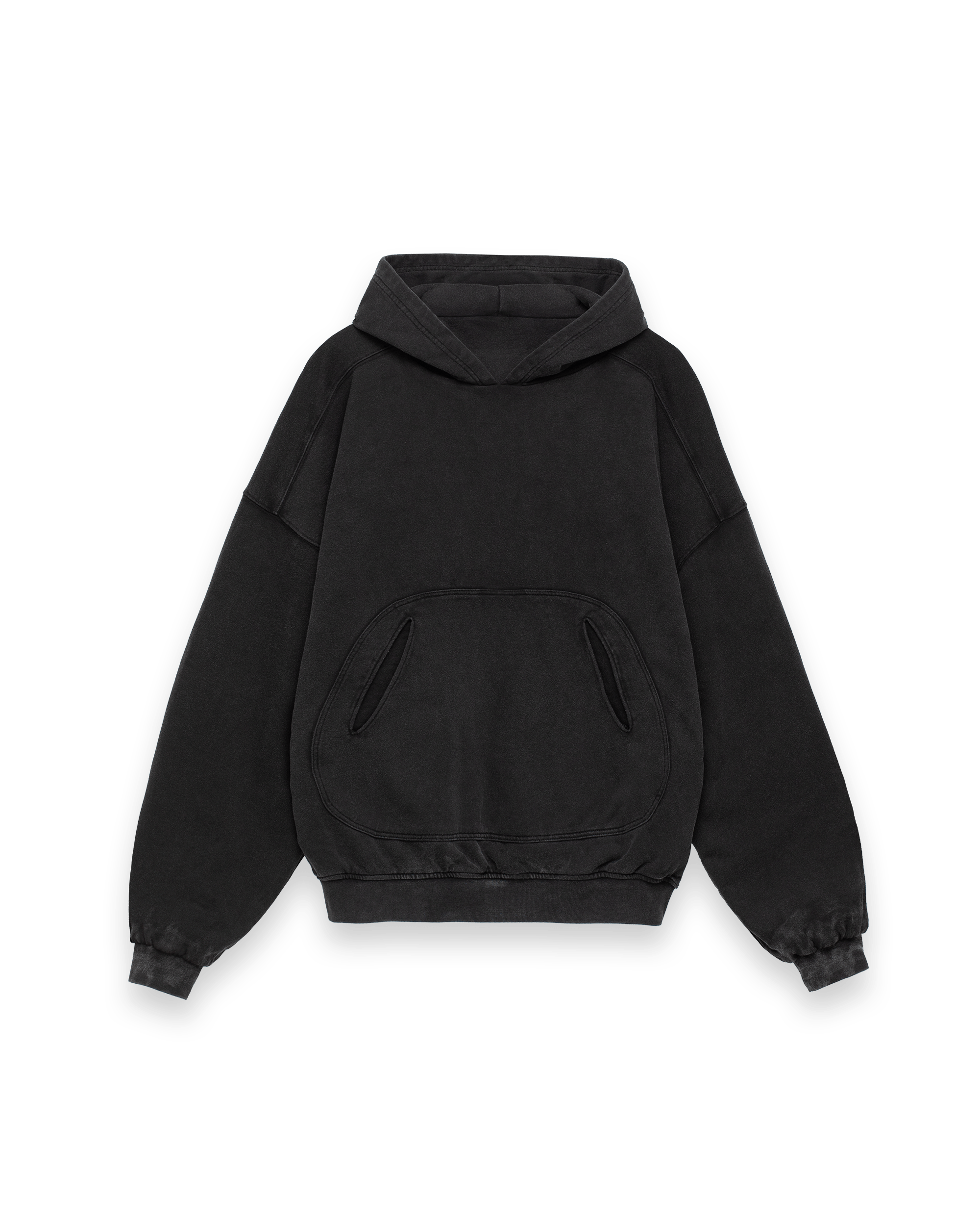 'double sided' hoodie, black