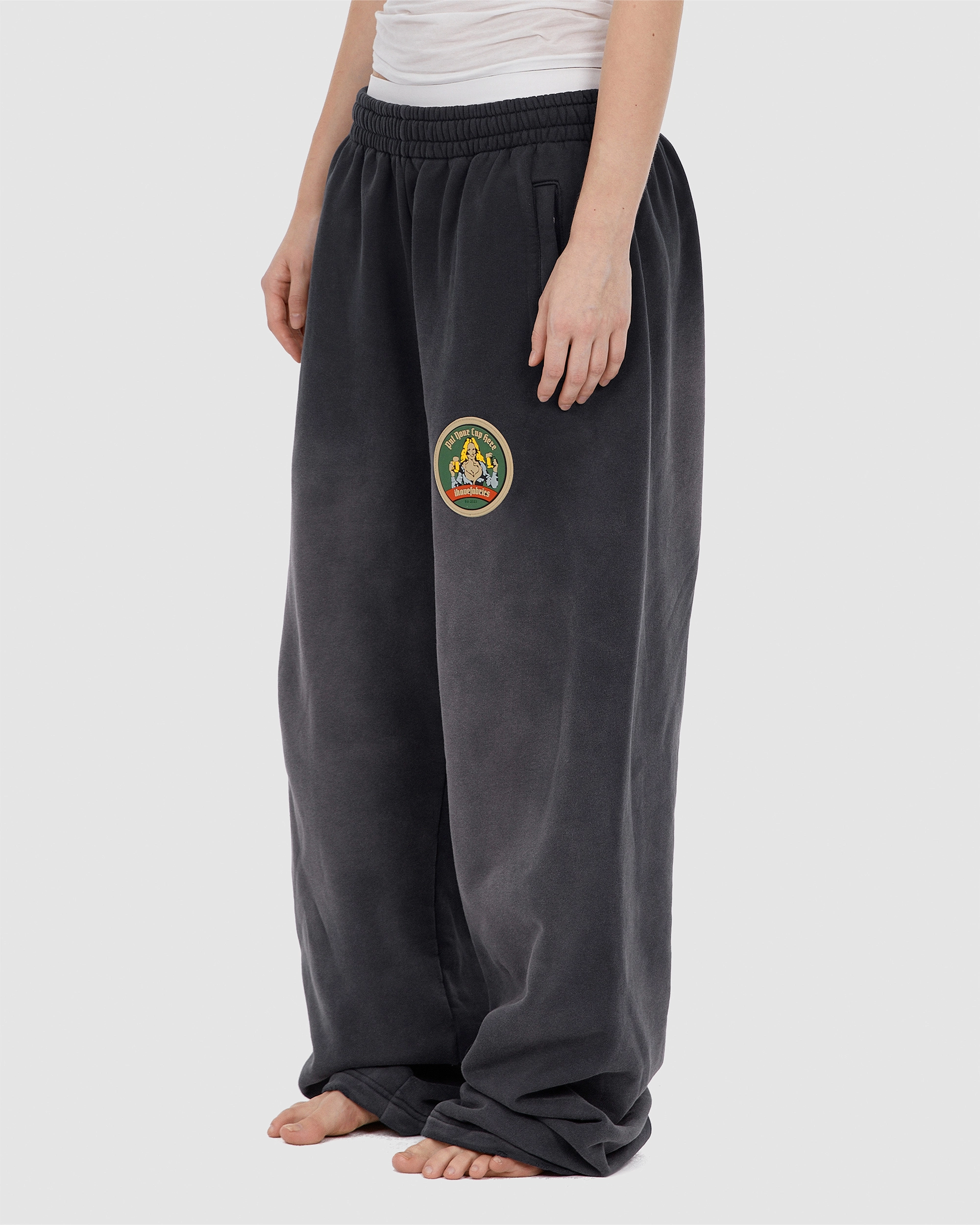 'BIERDECKEL' sweatpants, navy