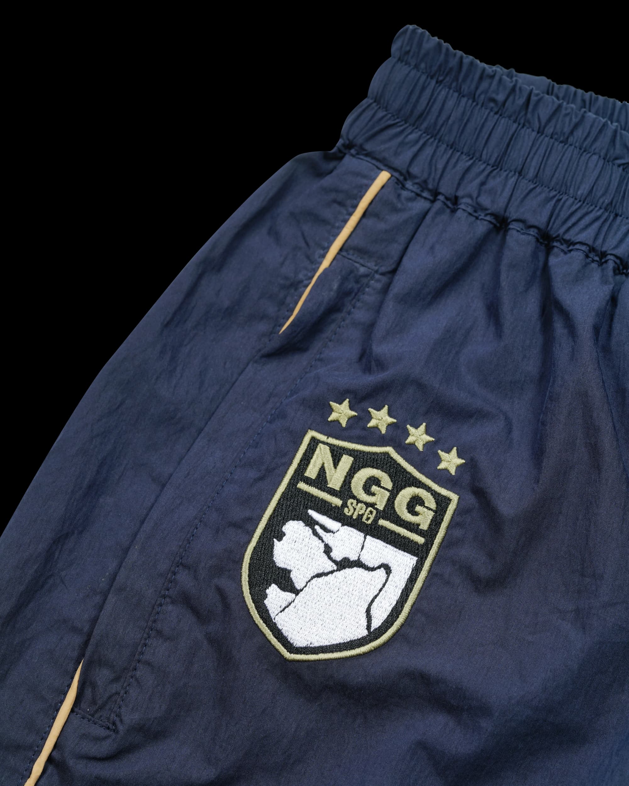 'GOTHIC' track pants, navy blue