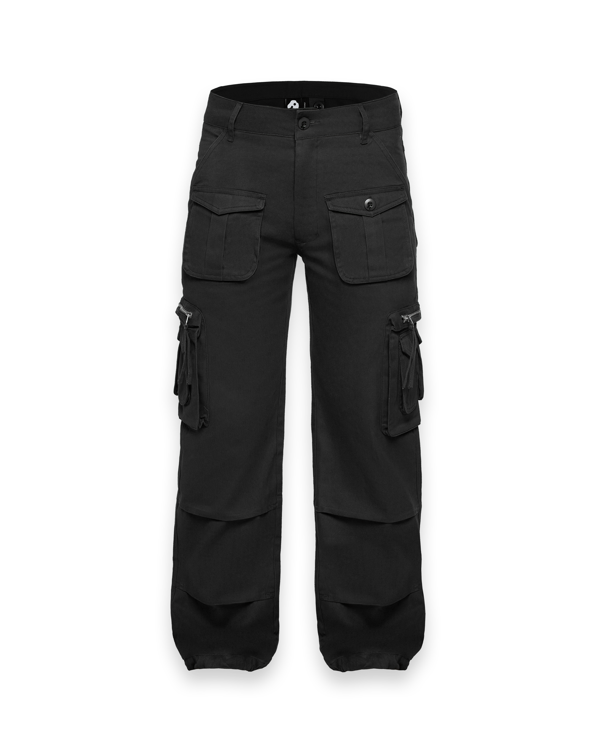 'I'm at work' cargo pants, black