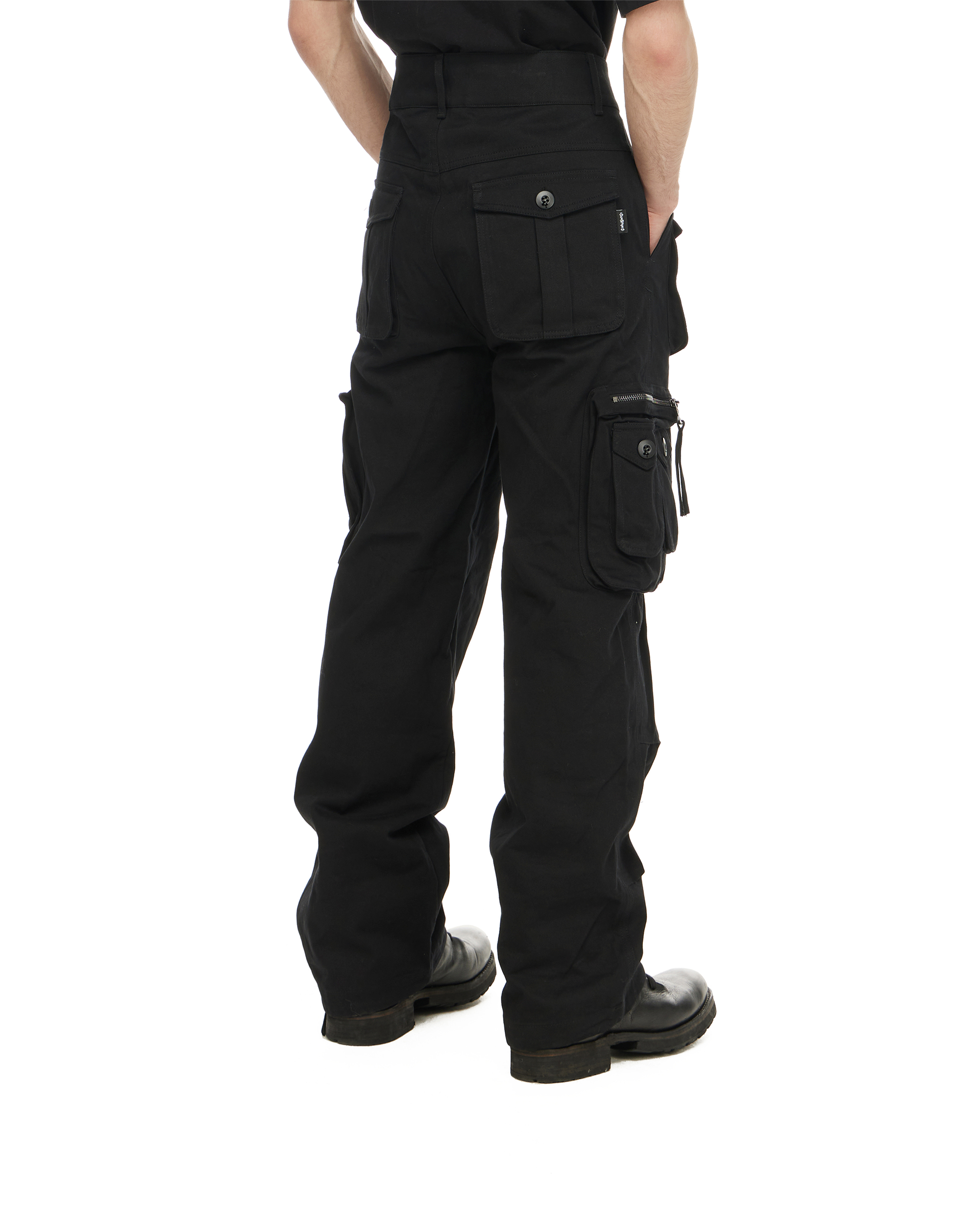 'I'm at work' cargo pants, black