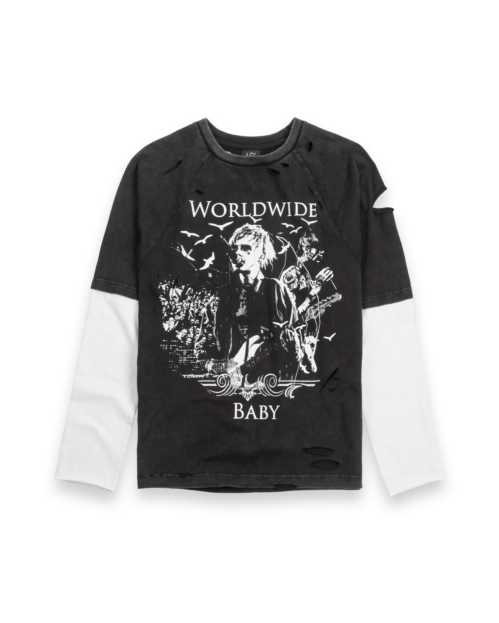 'WW Baby' l/s t-shirt, black