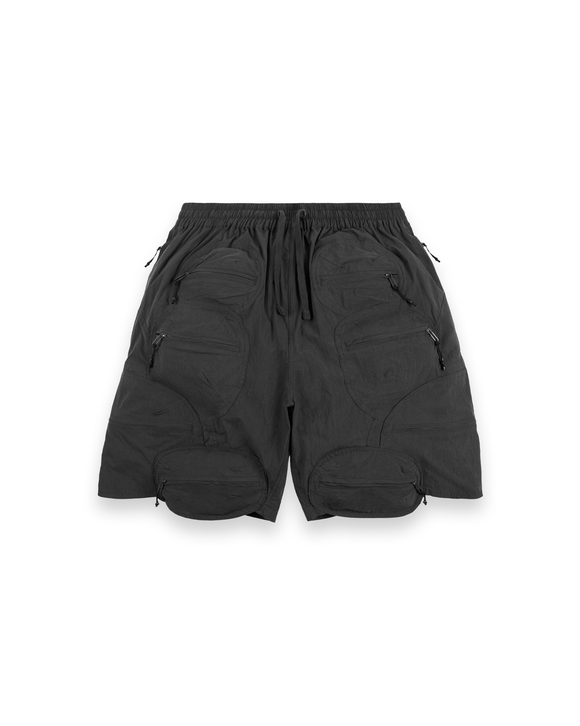 'pebble' nylon shorts, black