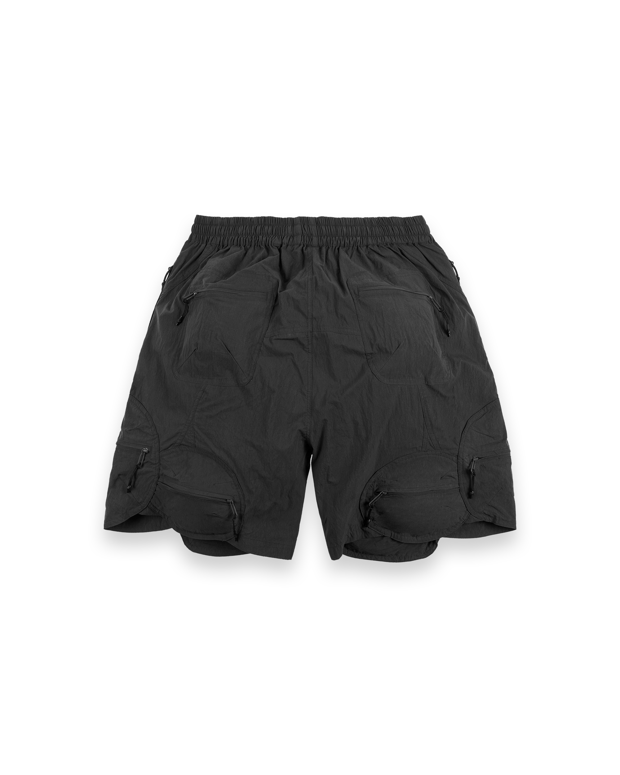 'pebble' nylon shorts, black