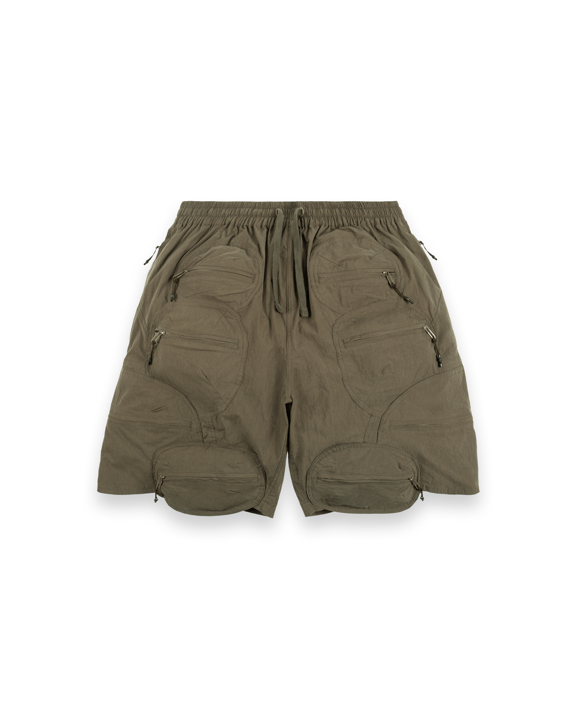 'pebble' nylon shorts, khaki 