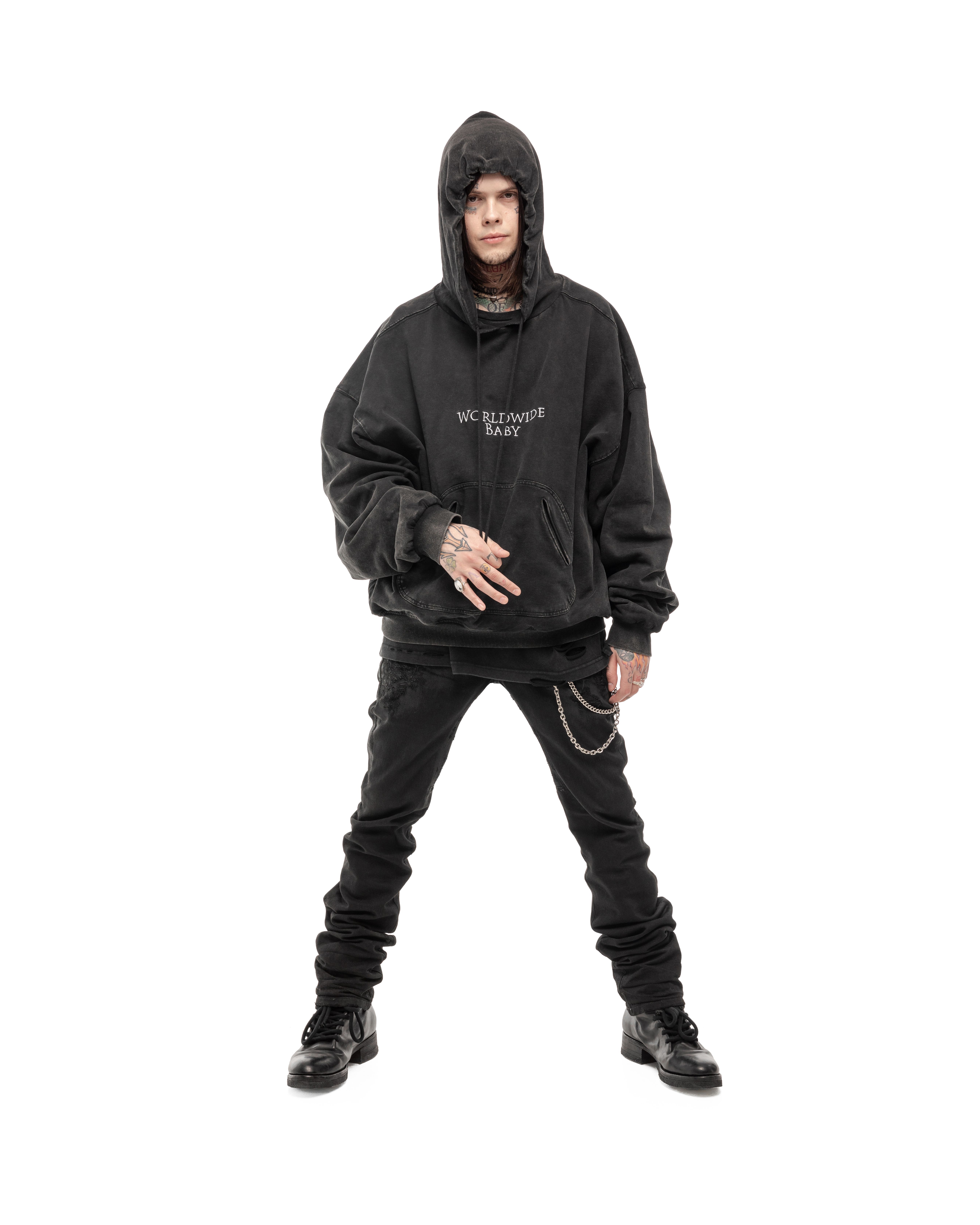 reversible hoodie, black 