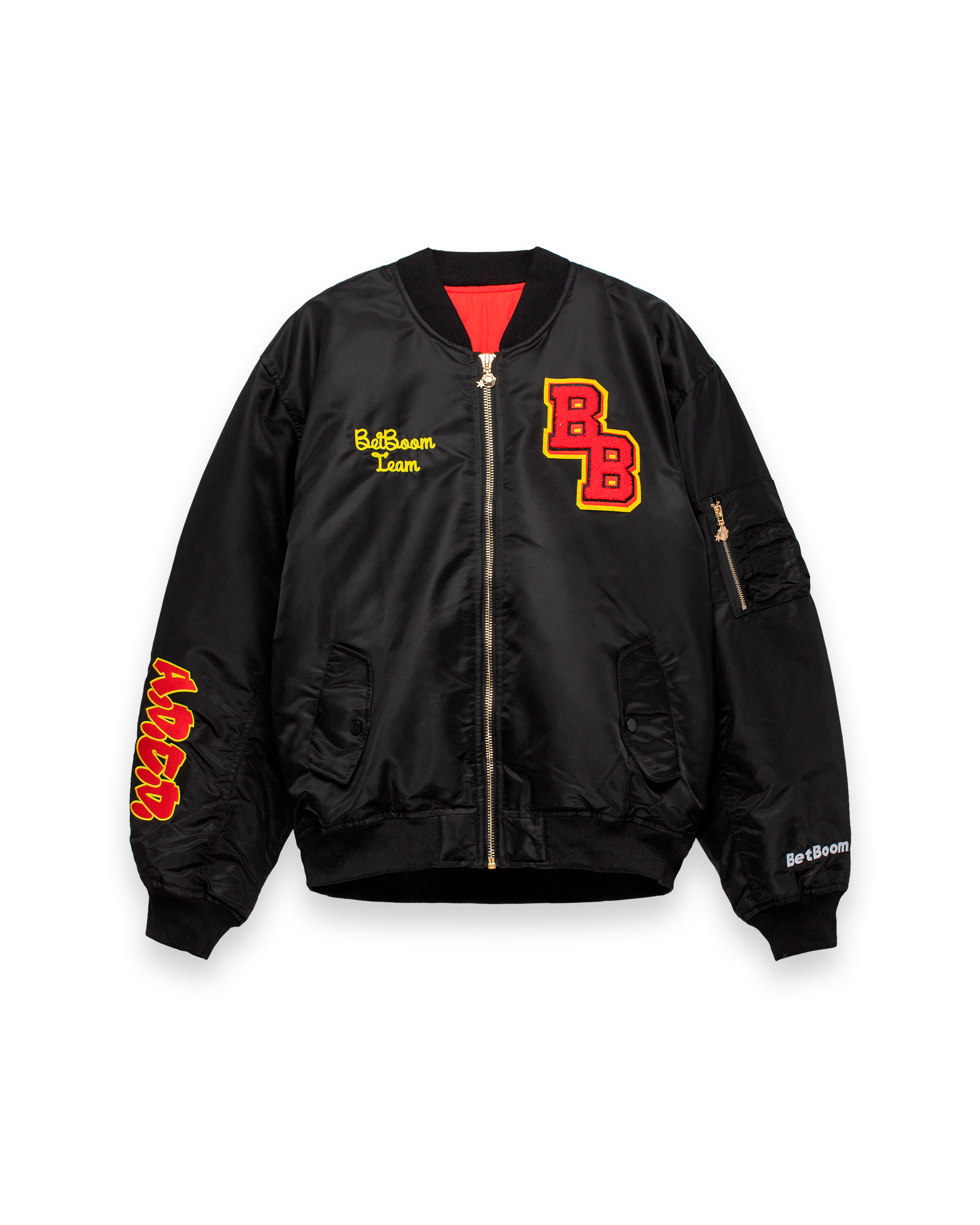 'Team' reversible bomber jacket