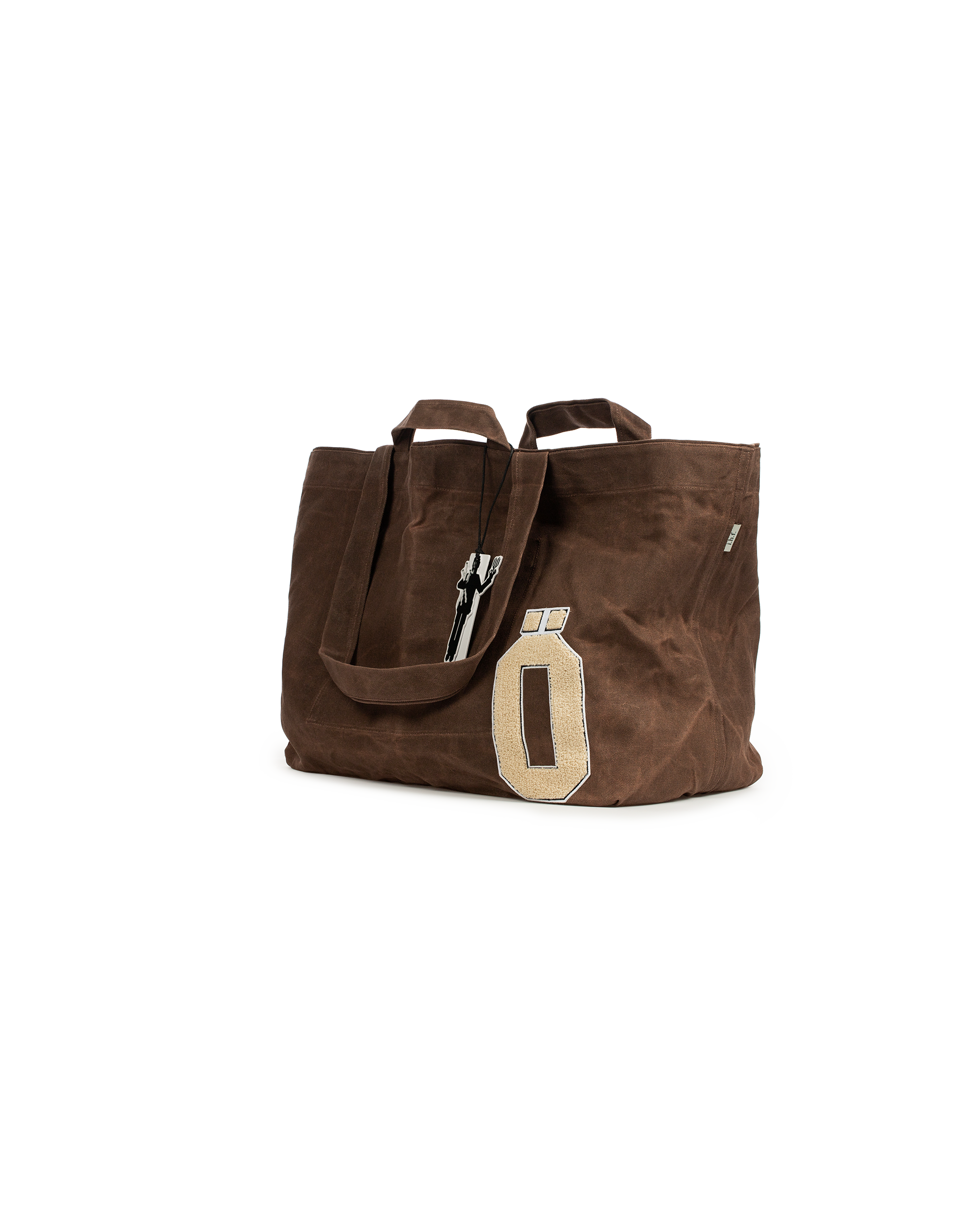 'to do' waxed canvas bag, brown