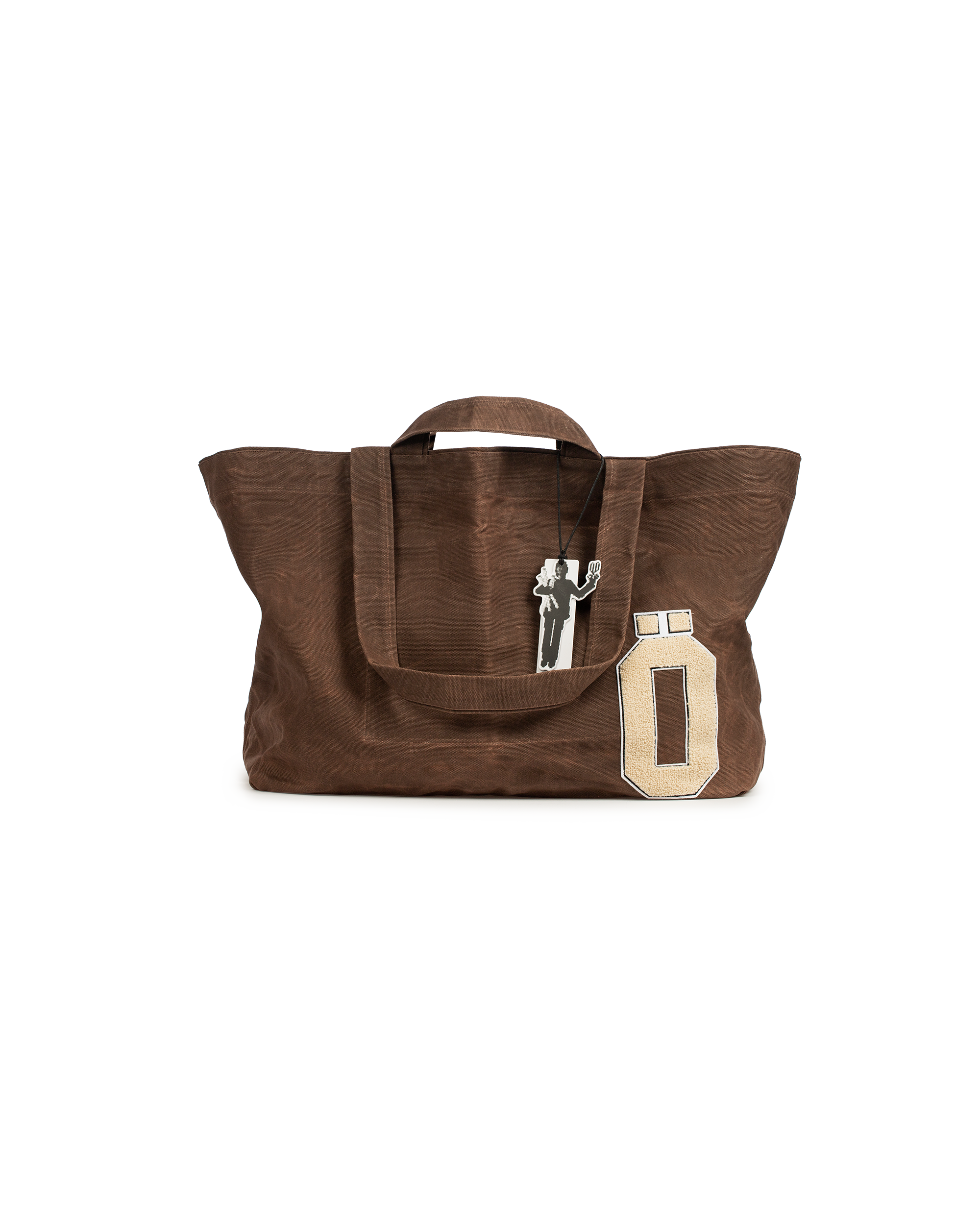 'to do' waxed canvas bag, brown