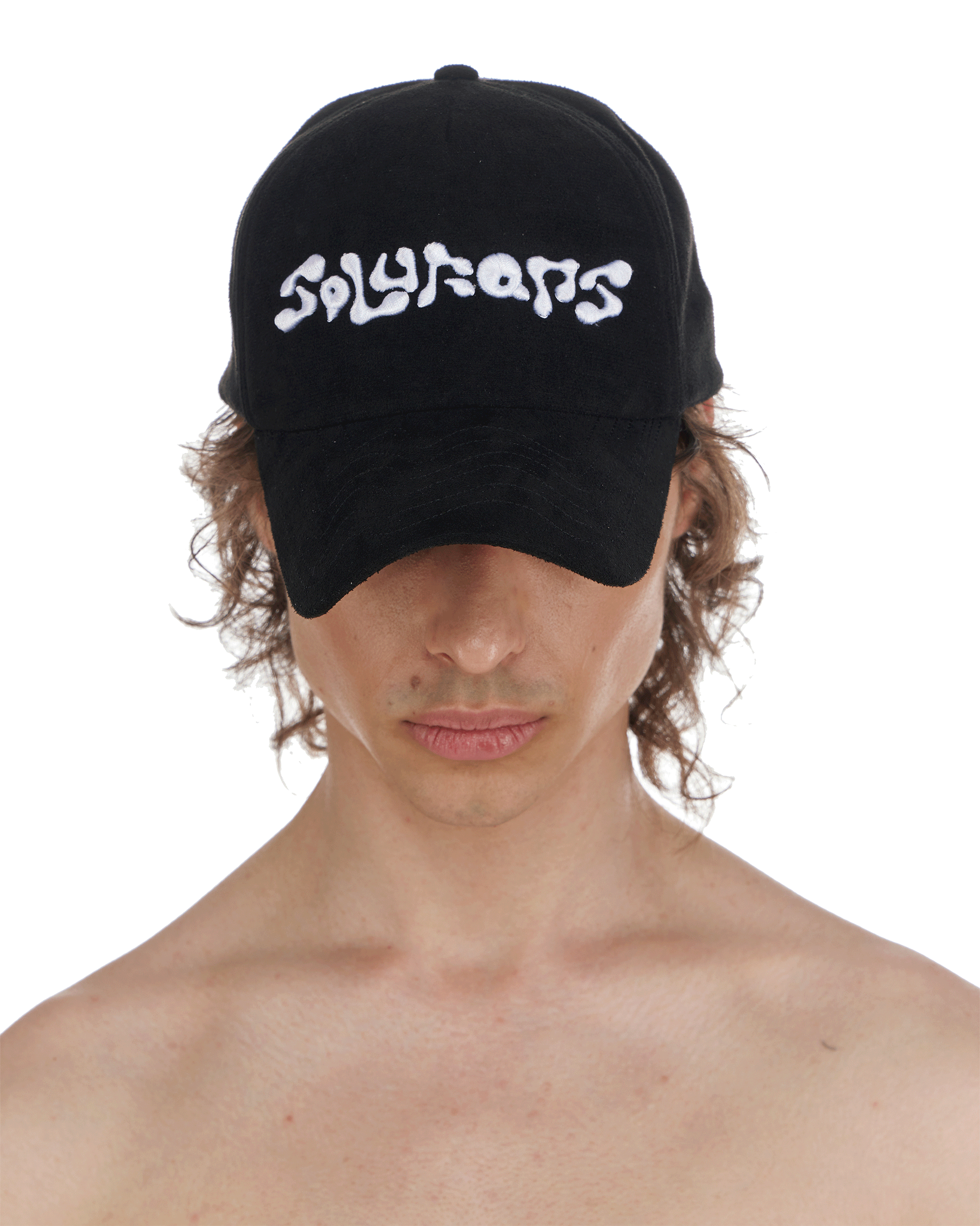 'WAV' suede cap, black