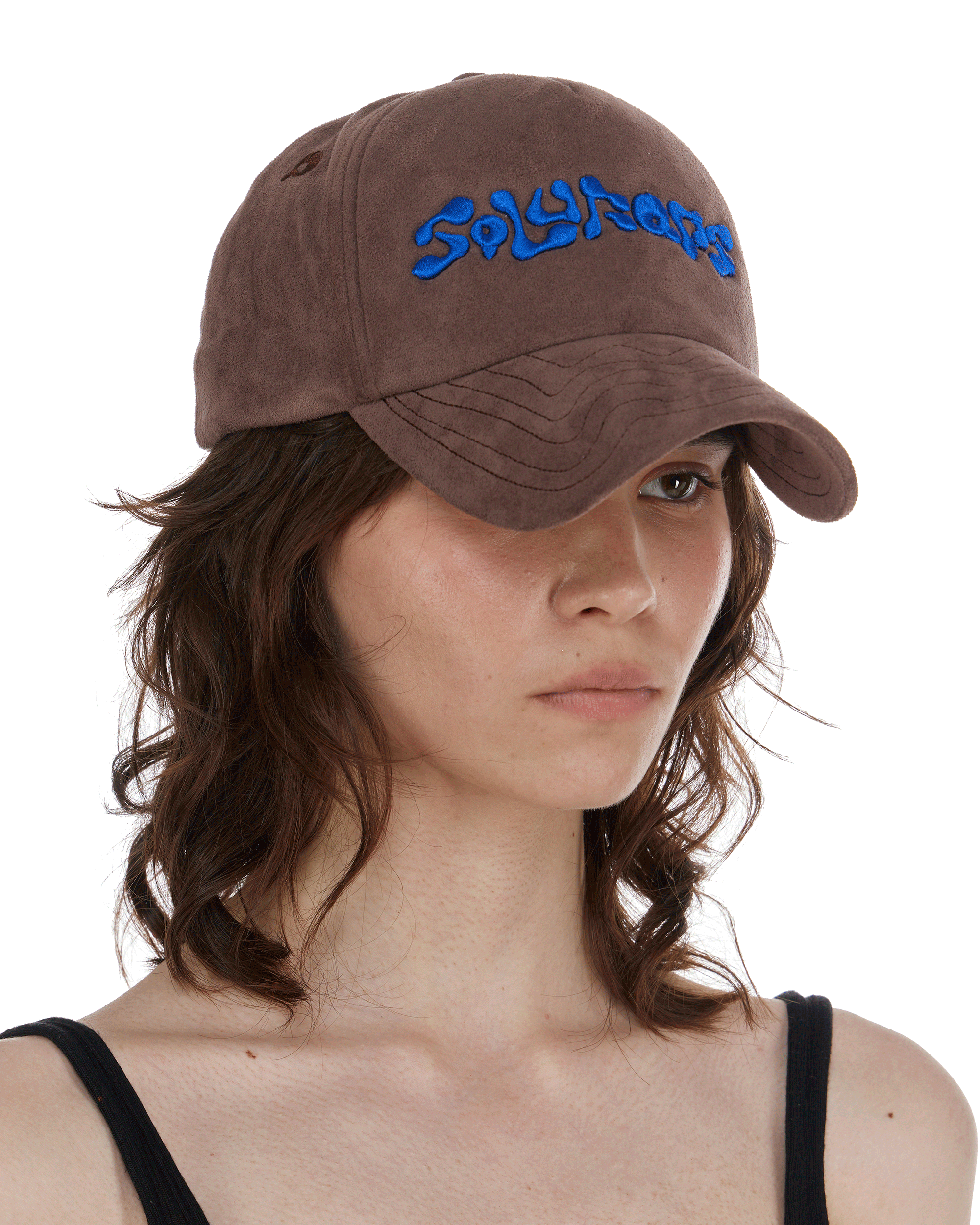 'WAV' suede cap, brown