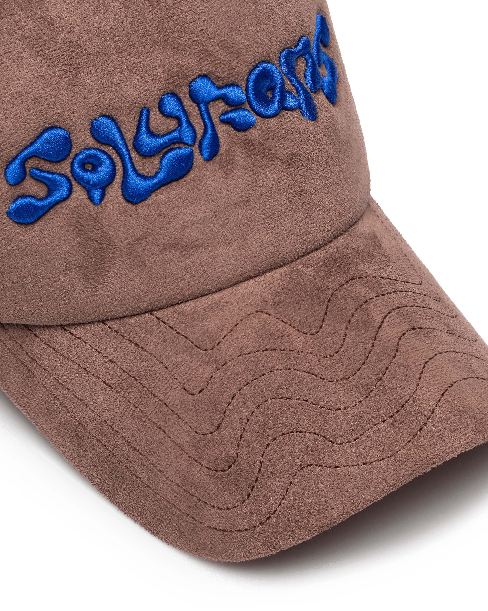 'WAV' suede cap, brown