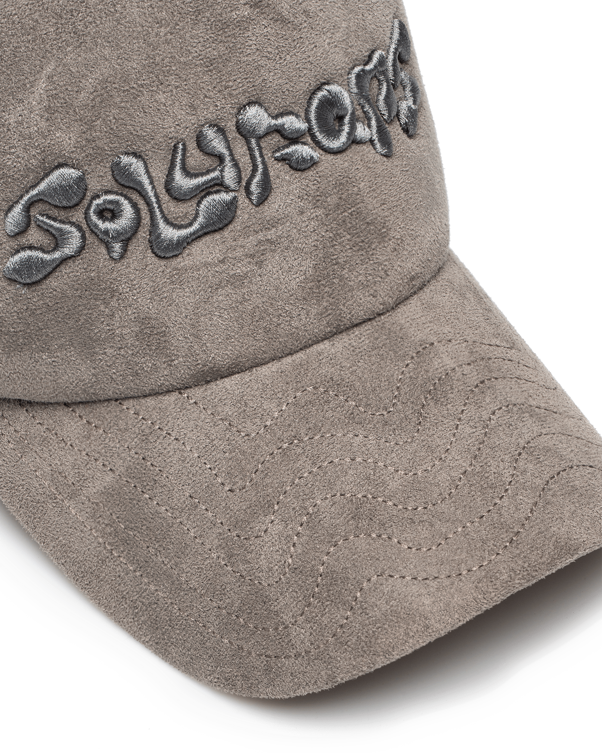 'WAV' suede cap, grey