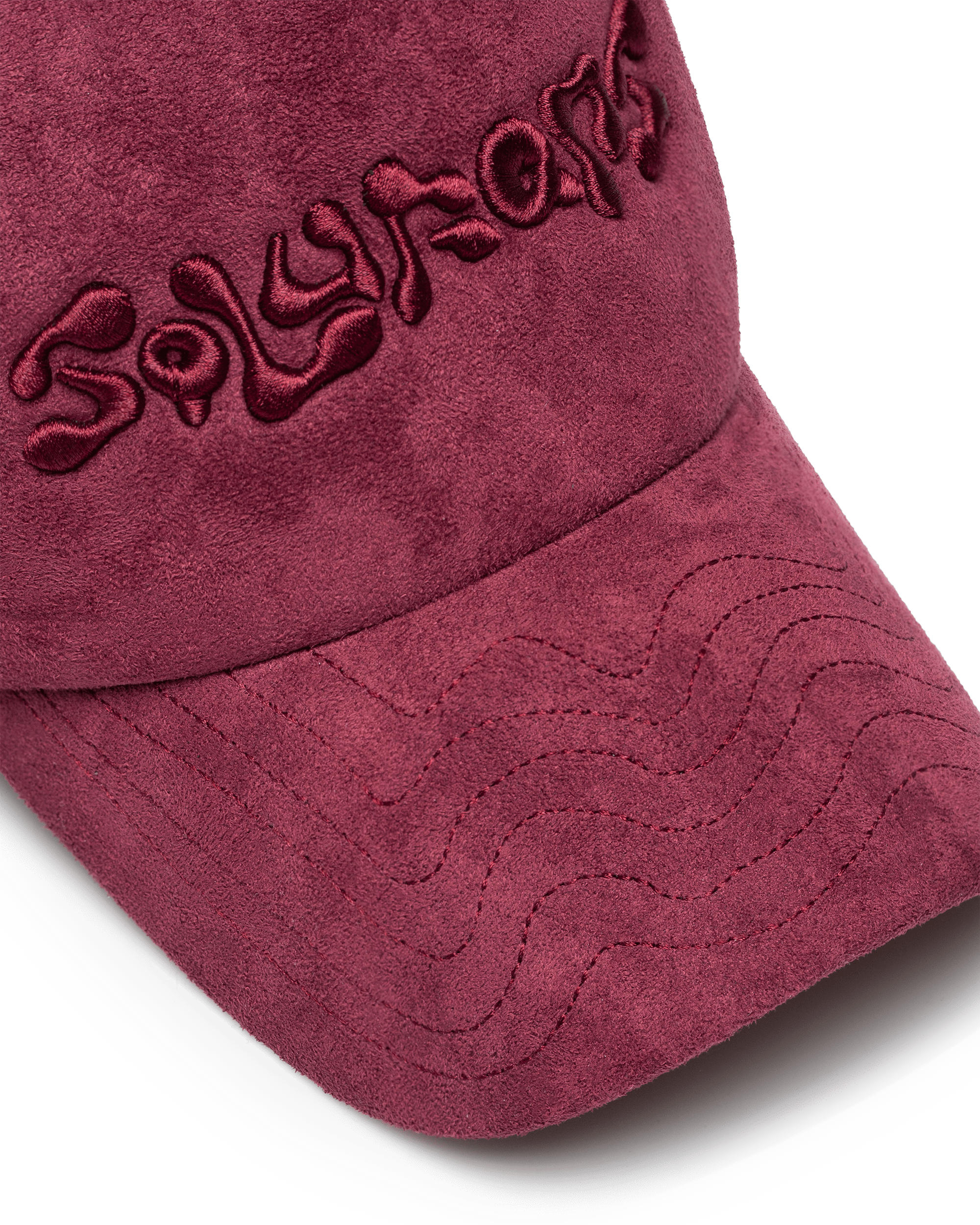 'WAV' suede cap, red